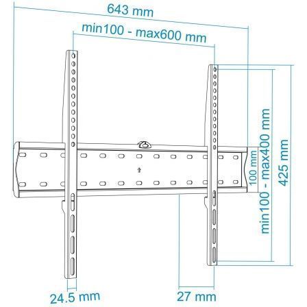 Tooq Soporte de Pared Fijo LP4170F-B para TV de 37-70 pulgadas Negro Tooq Soporte de Pared Fijo LP4170F-B para TV de 37-70 pulgadas Negro